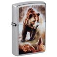 thumbnail image 1 of Encendedor de Bolsillo Zippo Mazzi Oso Grizzly Street Chrome, 1 of 6