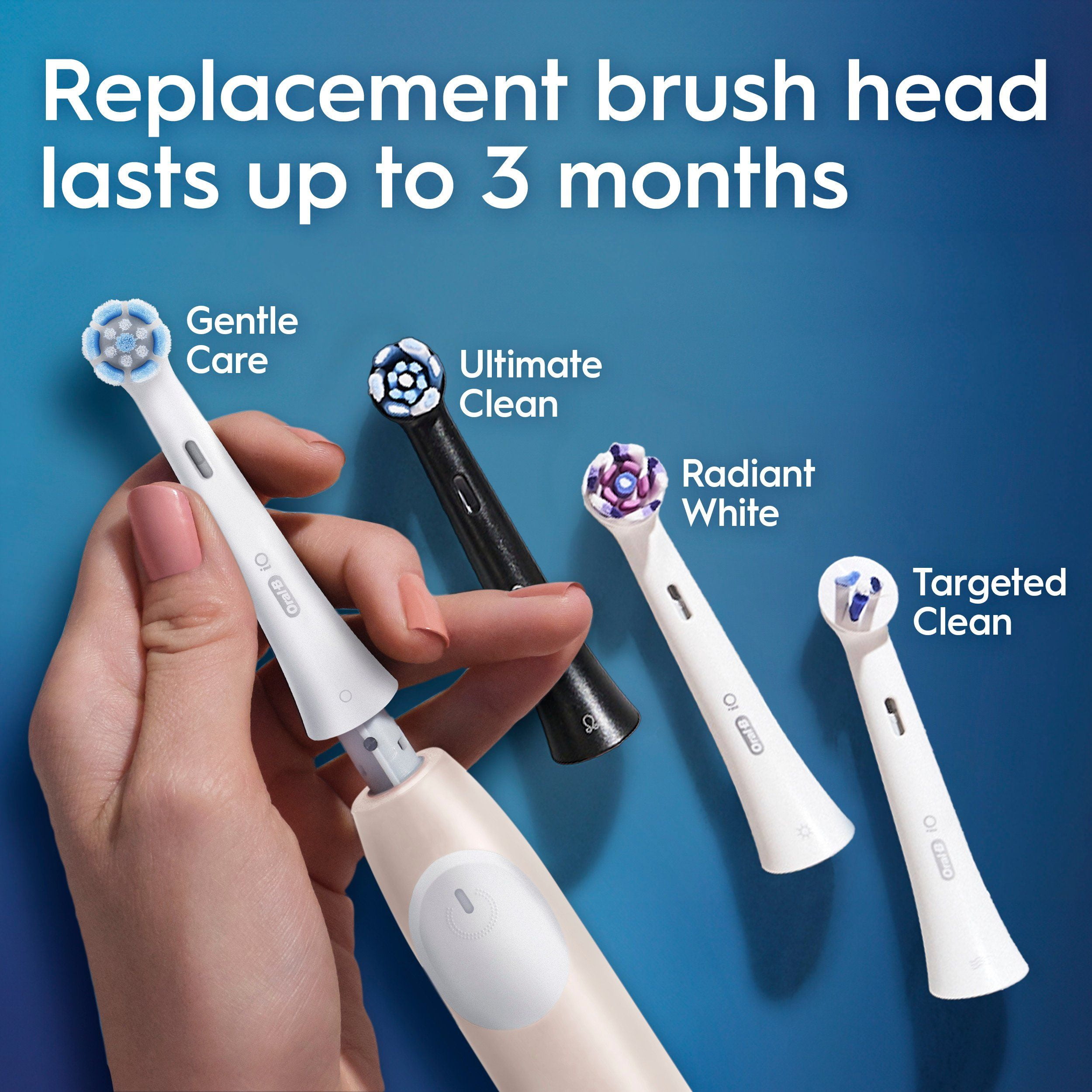 Oral-B iO Series 2 Rechargeable Electric Powered Toothbrush, Peach withentle Care Brush Head - Automatic Pressure Sensor to Protect Gums - 3 Modes - 2 Min Timer