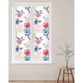 thumbnail image 2 of Window Privacy Film Watercolor Hummingbird Stained Glass Window Film Decorative Sun Block Window Cover Colorful Pink Blue Flowers Window Clings Static Adhesive Sticker for Bathroom 29.5"x118", 2 of 7