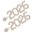 thumbnail image 6 of Sparkly Rhinestone 2026 New Year Earrings For Women Crystal Long Dangle Earrings Holiday Party Jewelry For Xmas Statement Jewelry, 6 of 7