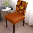 thumbnail image 2 of Dining Chair Covers Set of 6,Thanksgiving Pumpkin Maple Leaf Universal Stretch Kitchen Seat Covers Parsons Chair Protector Slipcover for Home Restaurant Party Decor,Country Vintage Orange Plant, 2 of 6