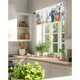 thumbnail image 6 of Fall Thanksgiving Kitchen Valances for Windows White Orange Blue Pumpkin Floral Leaf Valance Curtains&nbsp; for Kitchen /Living Room/Bedroom/ Bathroom Decor, 54"x18 " ,Rod Pocket 1 Panel,, 6 of 7