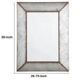 thumbnail image 5 of Benjara BM231926 Rectangular Metal Frame Accent Mirror with Keyhole Hanger, Galvanized Grey, 5 of 5