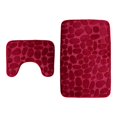 thumbnail image 2 of Juego de 2 alfombrils de baño, de asiento para baño, decoración navideña, alfombrils de baño y caja de regalo para alfombras y pañuelos Rojo Soledad Alfombrilla de baño antideslizante, 2 of 10