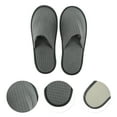 thumbnail image 3 of Unique Bargains 1 Pair Disposable Slippers Foldable Closed Toe Anti-slip Hotel Slippers Gray, 3 of 5