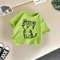 thumbnail image 4 of Girls Shirts Cartoon Print T Shirt Cute Print Short Sleeve Crew Neck Summer Casual Tees Girls Tops Light Green 12 Years-13 Years, 4 of 5