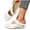 White, variant on Gpaecead Women Flower Hollow Wedge Slippers Closed Toe Faux Leather Breathable Soft Sole Casual Beach Slides Summer, Black