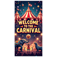 thumbnail image 4 of Carnival Welcome Banner Circus Clown Elephant Balloons Tent Backdrop Party Supplies Photography Props Celebrations Festival Decor Event Fiesta, 4 of 9