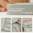 thumbnail image 4 of Casa Platino Queen Bed Set – 450 Thread Count 100% Cotton Cooling Sheets, Long-Staple Cotton, Naturally Breathable, Hotel Sateen Finish, Restful Sleep – Moonstruck, 4 of 8