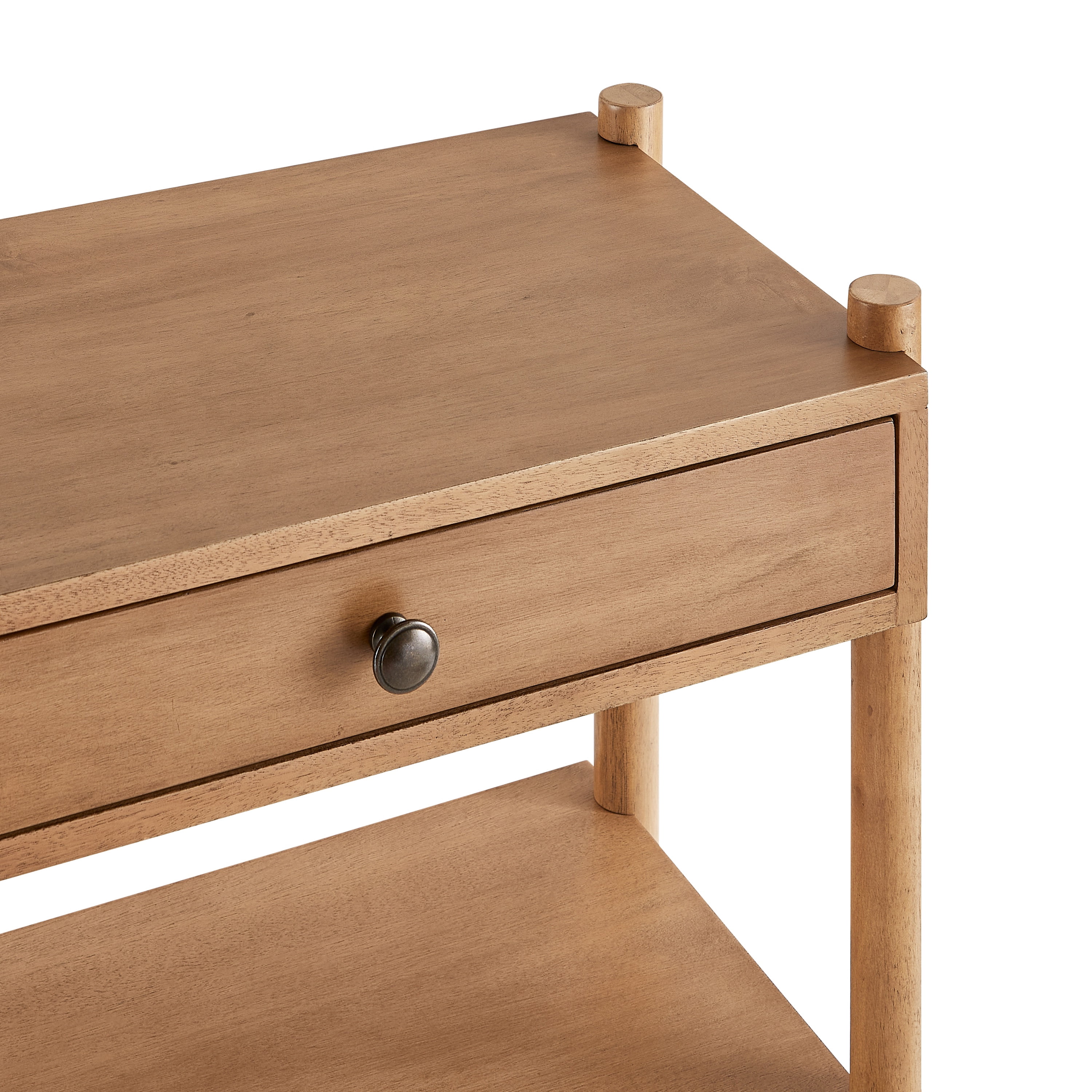 Bower Home Natural Wood 2 Drawer Nightstand