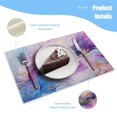 thumbnail image 3 of BaHomeck placemats Set of 4 Soft And Dreamy Swirling Patterns Cotton Linen rectangle Placemats for Kitchen Dining Table Indoor,Outdoor,18*12inch, 3 of 4