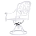thumbnail image 5 of vidaXL 3 Piece Bistro Set Cast Aluminium White, 5 of 5