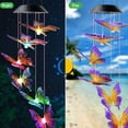 thumbnail image 4 of mparas colgantes para interiores y exteriores móviles movimiento que cambia de que funcionan con energía Sor Multicolor CUTICAT mariposas campanas de viento, 4 of 8