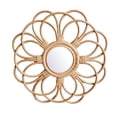 thumbnail image 1 of Rattan Innovative Art Decoration Makeup Mirror Bedroom Wall Hanging Mirrors, 1 of 7