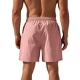 thumbnail image 5 of OIOLOYJM Mens Casual Shorts 7 inch Elastic Waist Drawstring Stretch Quick Dry Lightweight Swim Trunks Summer Beach Vacation Breathable Board Shorts Pink XL, 5 of 6