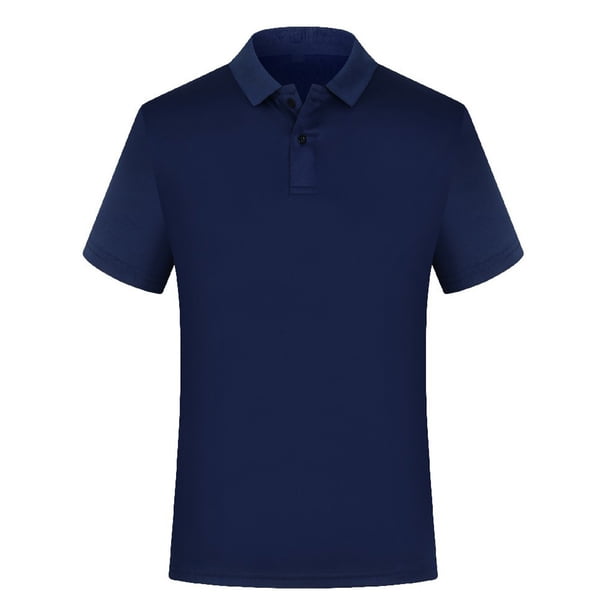 Blusa y camisa de manga corta con cuello vuelto para niños, camiseta de verano de color liso con cuello de manga corta para niños, camiseta de poliéster para niños