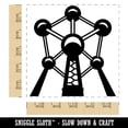 thumbnail image 2 of Atomium Museum Brussels Belgium Square Rubber Stamp Stamping Scrapbooking Crafting - Large 2.75in, 2 of 7
