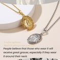 thumbnail image 5 of KeyStyle Virgin Mary Necklace for Women Catholic Christian Necklaces Lady of Guadalupe Miraculous Mary Medal Religious Valentine's Day Gifts Birthday Christmas Jewelry, 5 of 10