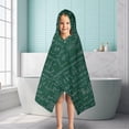 thumbnail image 6 of Math Equations Science Symbols Green Pattern Hooded Bath Towel，50"x30" for Ages 3 To 12 Kids, Quick Dry Lightweight Soft Microfiber Hood Beach Towel Cover Up for Kids, 6 of 7