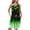 Green, variant on Fazvaoo Sleeveless Nightgowns for Women Pleated Front Pockets Nightdress Print Sleepwear(Blue,Size S-XXL)