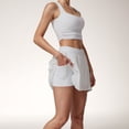 thumbnail image 3 of Women's High Waist Pleated Skirt with Built-In Shorts and Stretch Waistband - X Large, White, 3 of 6