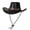 hgg114-Black, variant on Yaoyar Cowboy Hat for Men and Women Light Brown Printed Structured Western Cowgirl Hat Unisex Outdoor for Dress-Up and Cosplay