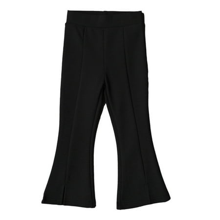 

WOLLED Girls Stretch Flare Leggings Kids Toddler Solid Color Flare Pants Kids Casual Hundred Sweatpants for 1-10T
