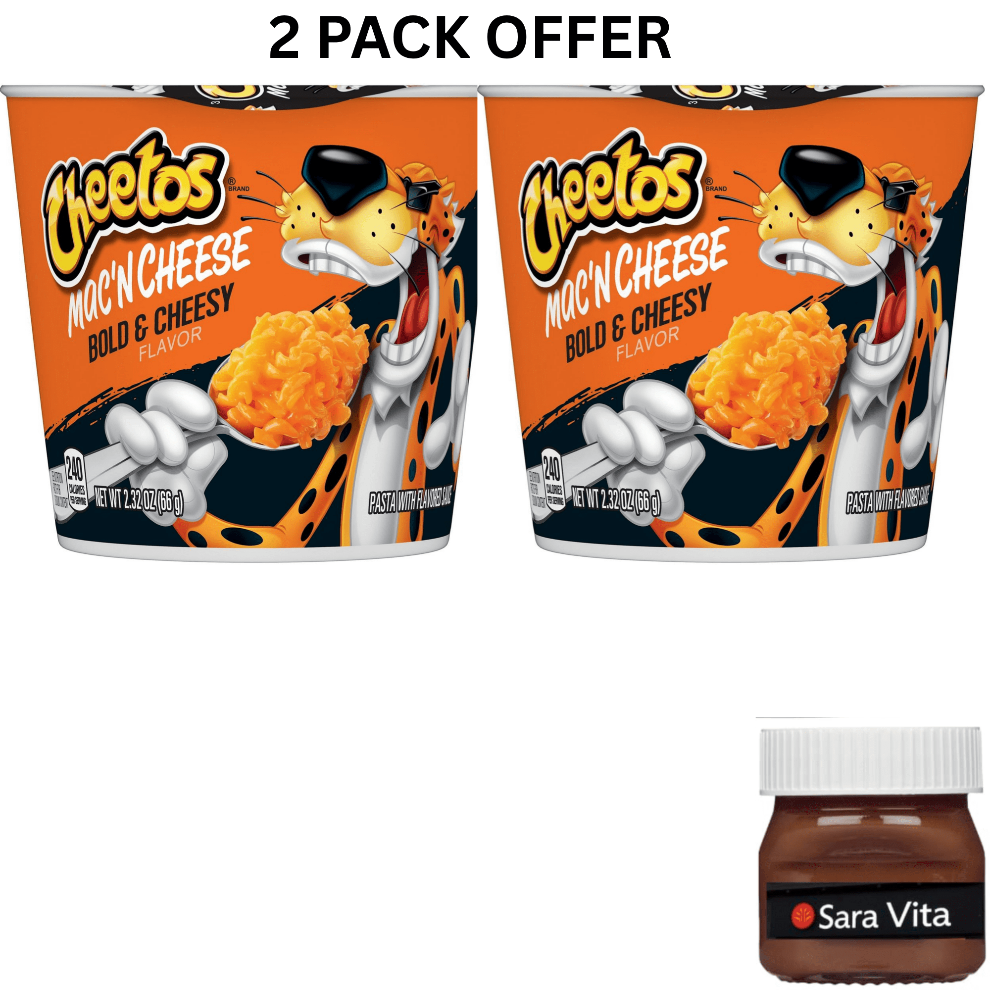 Cheetos Mac 'N Cheese, Bold & Cheesy Flavor , 2.32 oz Shelf-Stable Cup Mac and Cheese, Macaroni and Cheese
