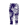 thumbnail image 4 of lcziwo Clearance Items, Capri Leggings for Women Fashion Boho Palm Trees Print Cropped Leggings Milk Silk Soft Running Workout Yoga Pants Purple XXL, 4 of 6