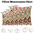thumbnail image 5 of Throw Pillow Covers, Abstract Moroccan Decorative Throw Pillow Covers 20x20 Inch, Vintage Bohemia Geometric Floral Pattern Square Linen Pillow Cases for Couch/Living Room/Sofa, 5 of 9