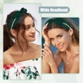 thumbnail image 2 of Unique Bargains Bunny Ears Wide Bow Headbands Fashion Hair Hoop Deep Green with Bow Knotted for Girl Women, 2 of 7