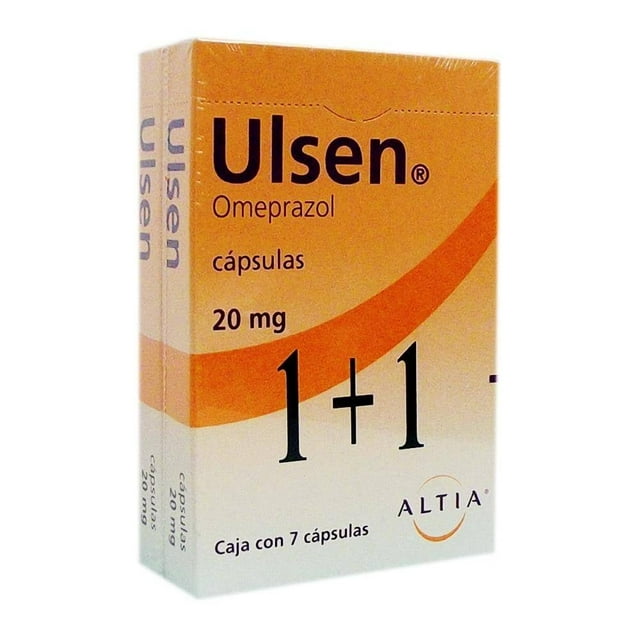Ulsen 1+1 Omeprazol 20 mg 7 cápsulas