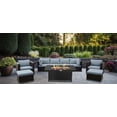 thumbnail image 3 of Innesbrook Collection 9-Piece Aluminum Patio Conversation Set with Spa Cushions and Rectangle Fire Table, 3 of 3