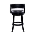 thumbnail image 3 of Balen Black Bar Height Swivel Stool with Rubberwood Frame, 3 of 8