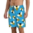thumbnail image 2 of Disketp Men'S Swim Trunks Hawaiian Breathable Surf Beach Swimsuits Mesh Lining Beach Shorts With Pockets-Flying Bees, 2 of 9