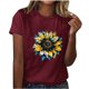 thumbnail image 1 of Fiudx Ofertas Flash Del Día Solo En Línea Camisas Estampadas a La Moda para Mujer, Camisetas de Manga Corta, Blusas, 1 of 3