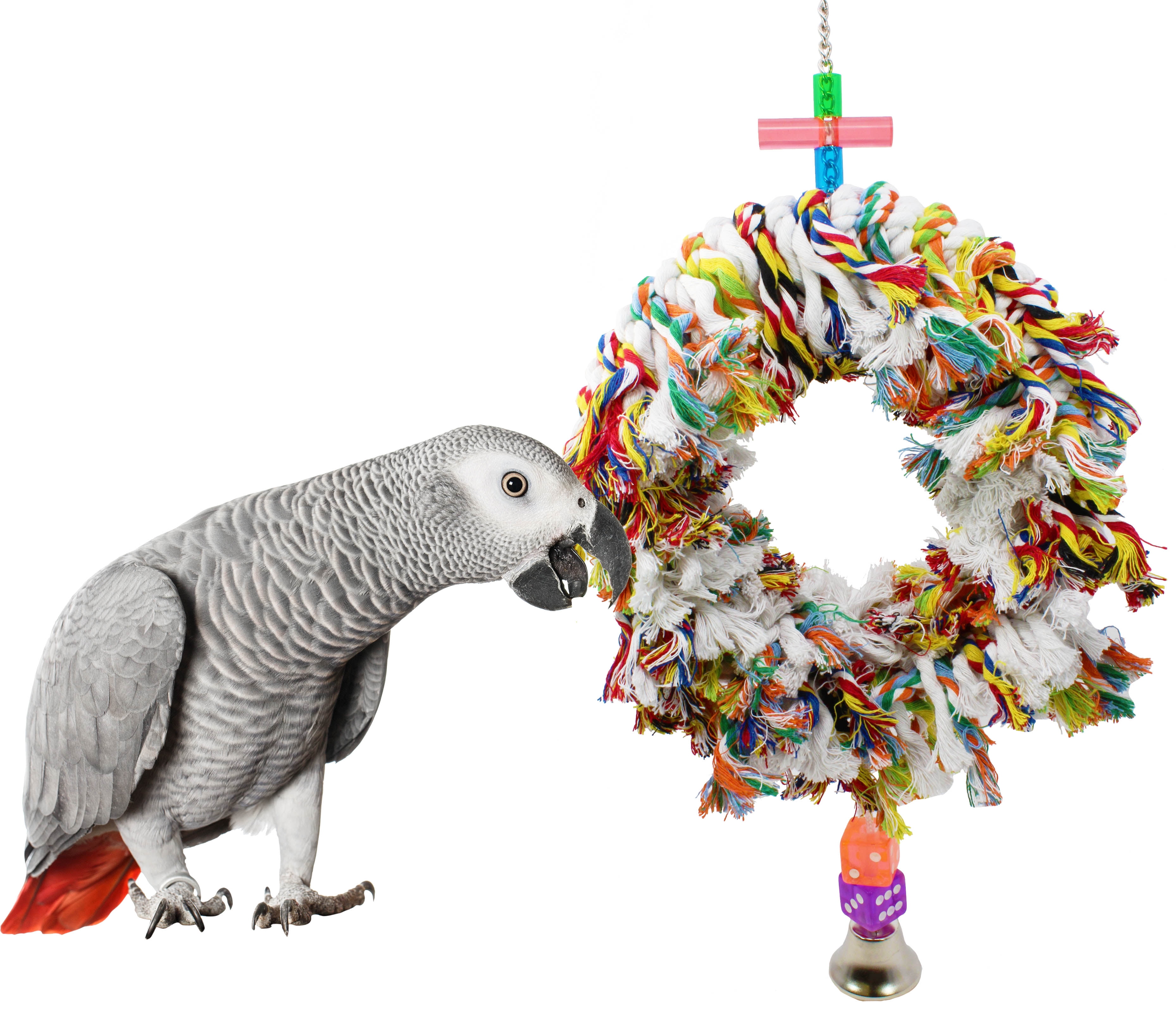 Bonka Bird Toys 1012 Medium Fluffy Ring Bird Toy.