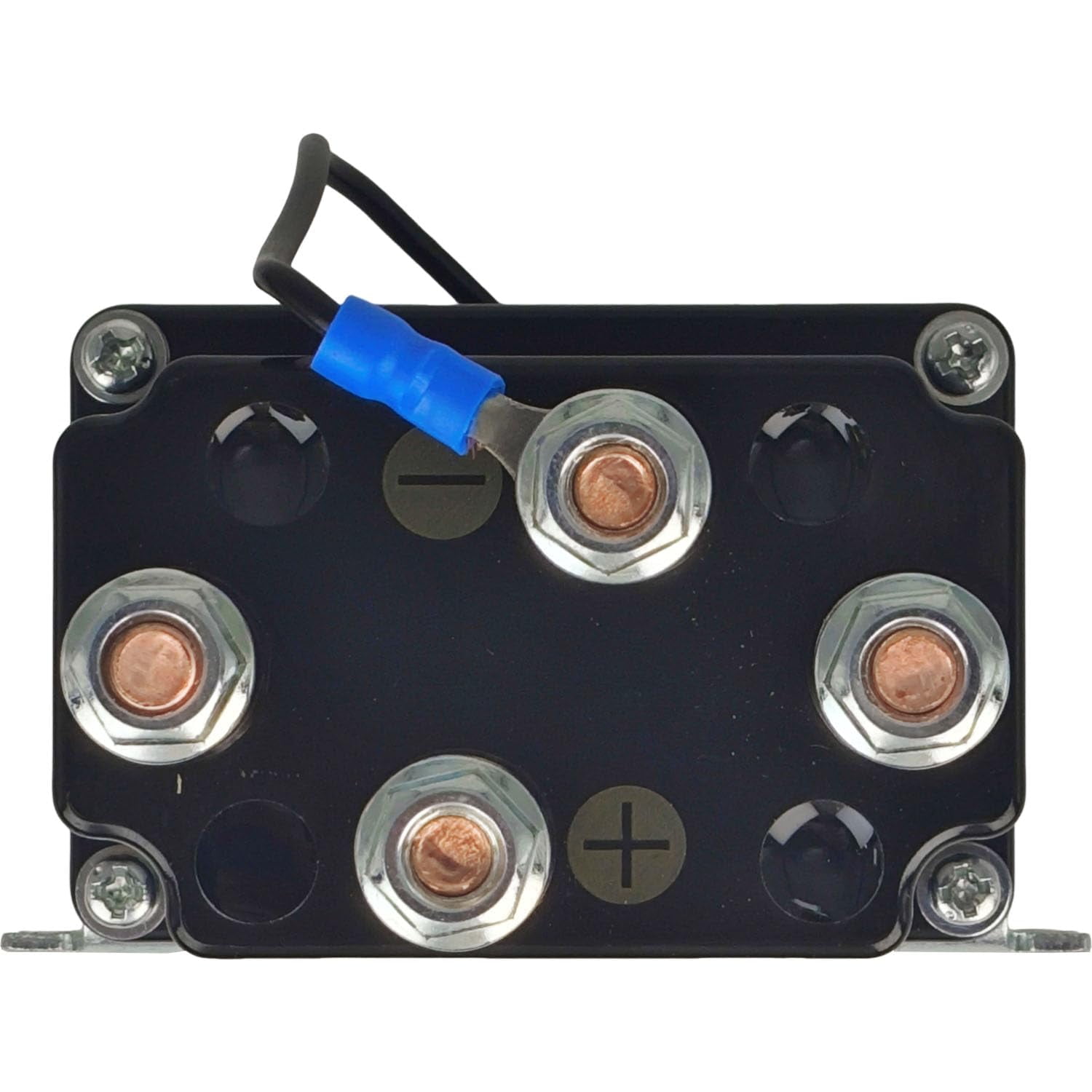 12V 250A Winch Solenoid Relay Contactor 500A Pre-Wired for 3000-5000lbs ATV UTV SUV Truck Boat 4x4 Vehicle 4WD Dump Trailer Plow Control Reversing Recovery Switch Motor w/Mount Bracket Jumper 2-Wire