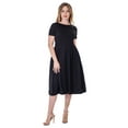 thumbnail image 5 of Midi Dress with Short Sleeves and Pocket Detail, 5 of 11