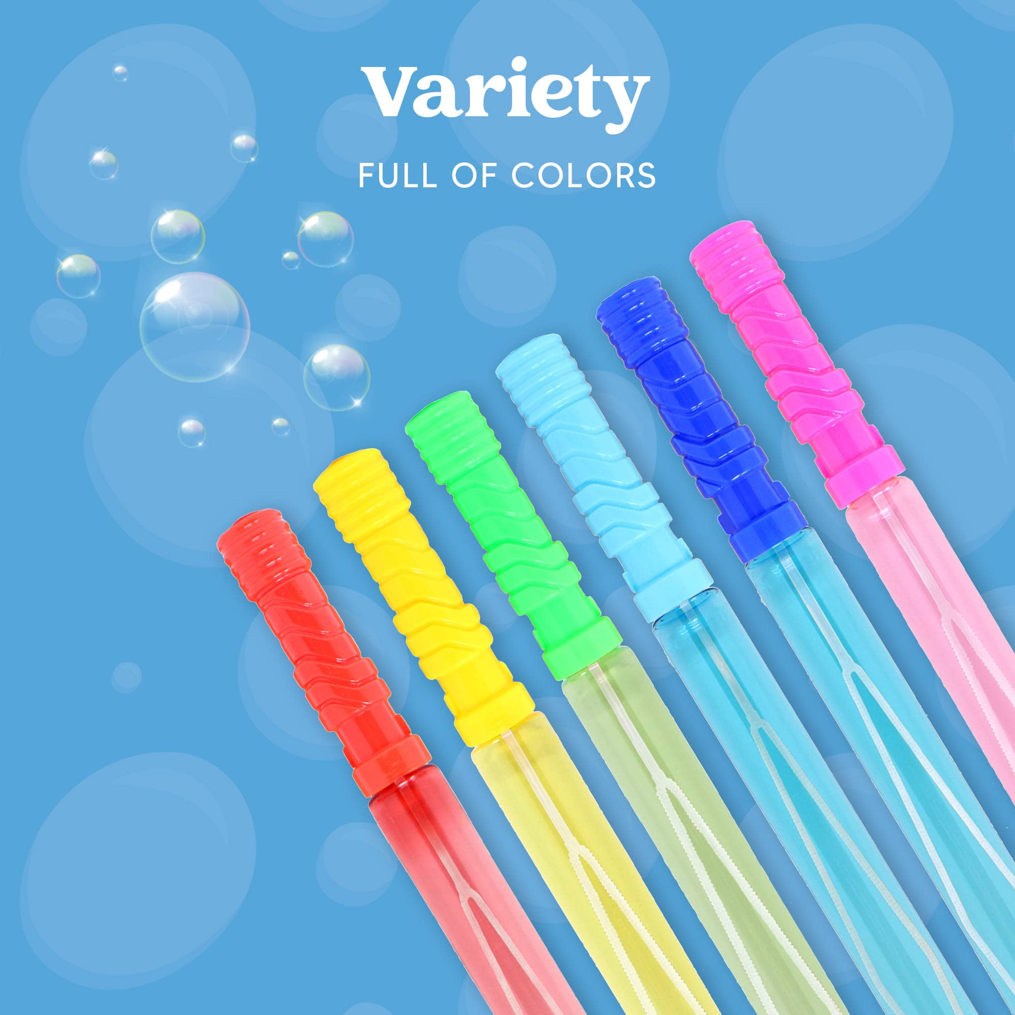 Syncfun 24 pack 14.6" Big Bubble Wands ,Bulk Bubble Sticks for Summer Toy, Outdoor Indoor Activity Use,Easter, Party Favors Supplies for Kids