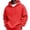 17# Red, variant on Fleece Hoodie Men Basic Plain Pullover Cotton Blend Oversized Yellow S