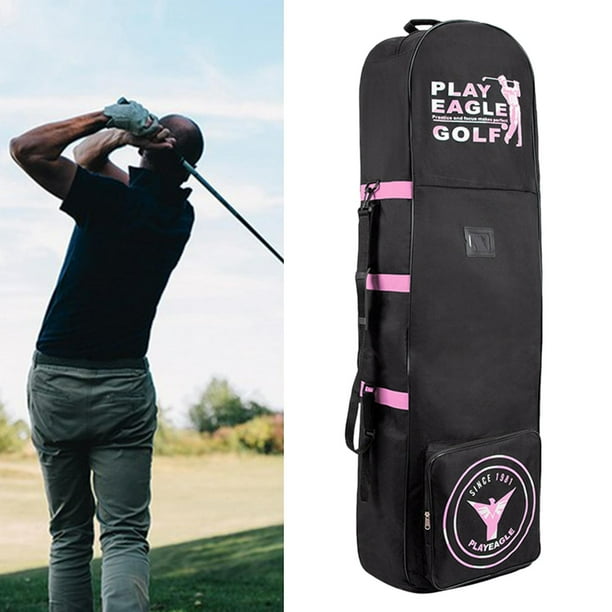Bolsa de viaje de golf para aerolíneas Bolsa de equipaje de palos de golf Estuche con hombro desmontable Rosa