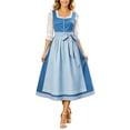 thumbnail image 2 of QUNYINEY Long Summer Dresses for Women Oktoberfest German Sleeveless Flowy Dirndl Dress Casual Loose Fit Square Neckline A Line Beer Carnival Dresses, 2 of 5
