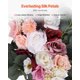 thumbnail image 4 of Kit de flores artificiales en forma de arco para bodas VEVOR Pink con cortinas, 4 of 9