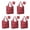 Red Christmas Candy, variant on 5 Pack Foldable Shopping Bag,Red and Yellow Christmas Pattern Reusable Grocery Bags with Pockets,Large Reusable Tote Bags with Handles Waterproof & Lightweight