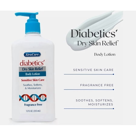 Xtra Care Diabetics 12 FL OZ Dry Skin Relief Body Lotion Sensitive Skin Care