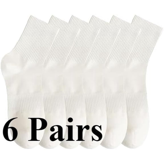 chengjian Women's Athletic Compression Quarter Socks, White
