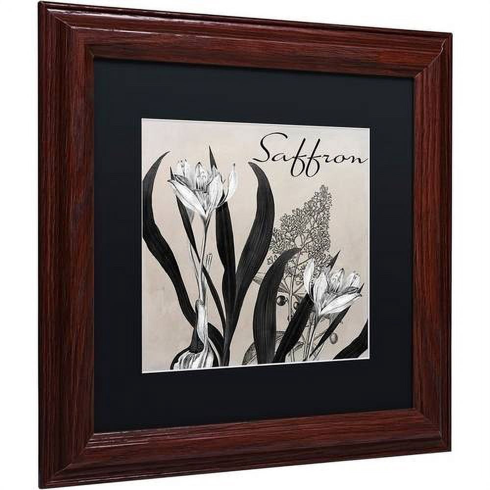 Trademark Fine Art "Flowering Herbs I" Canvas Art by Color Bakery Black Matte, Wood Frame
