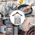 thumbnail image 3 of Blue Starfish Coastal 1 Pack Kitchen Towel, Water Absorbent Dish Towel, Eucalyptus Summer Nautical Shell Rustic Decorative Hand Towels - Quick Drying Cloth for Cooking Baking, 18x28 Inch, 3 of 8