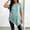 Light Blue, variant on Plus Size Metallic Tops for Women Round Neck Short Sleeve Party Shirts Disco Blouses Sparkly Tee Top Black